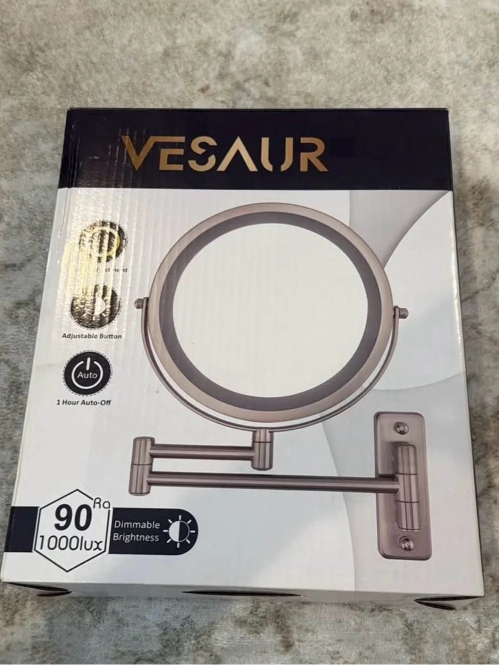 Wall-Mounted LED Makeup Mirror